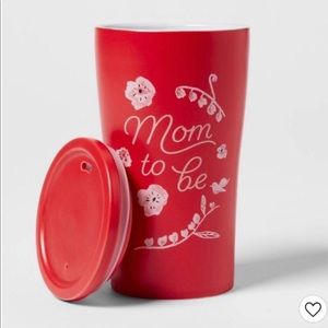 Opalhouse Stoneware “Mom To Be” 
Tumbler/Coffee Mug With Lid 10oz, New